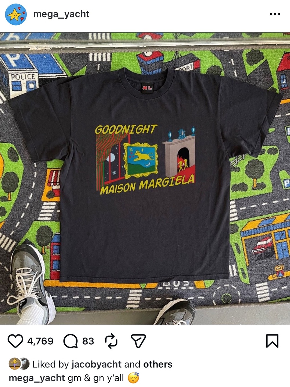 NWT MEGA YACHT GOOD NIGHT MOON MM MAISON MARGIELA L XXL